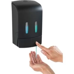 Wenko Desinfektionsmittel- Und Seifenspender Tartas 2-Kammer Schwarz 12 Wenko Desinfektionsmittel- Und Seifenspender Tartas 2-Kammer Schwarz -Wenko 4008838312292 1068 4