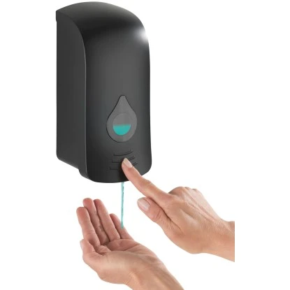 Wenko Desinfektionsmittel- Und Seifenspender Ranera L Schwarz 7 Wenko Desinfektionsmittel- Und Seifenspender Ranera L Schwarz – Bild 5