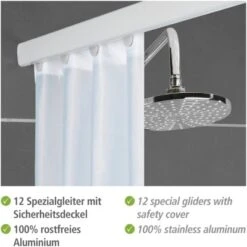 Wenko Teleskop-Duschvorhangschiene Era 75 Cm - 125 Cm Weiß -Wenko 4008838313299 1068 05