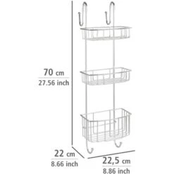 Wenko Duschcaddy Olesi Aus Edelstahl 3 Etagen 22,5 Cm X 70 Cm X 22 Cm -Wenko 4008838313602 1068 VM 04
