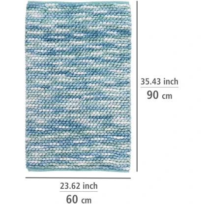 Wenko Badteppich Urdu Mit Melange-Effekt 60 Cm X 90 Cm Aqua 6 Wenko Badteppich Urdu Mit Melange-Effekt 60 Cm X 90 Cm Aqua – Bild 4