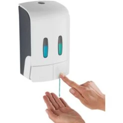 Wenko Desinfektionsmittel- Und Seifenspender Tartas 2-Kammer Weiß 10 Wenko Desinfektionsmittel- Und Seifenspender Tartas 2-Kammer Weiß -Wenko 4008838328132 1068 4