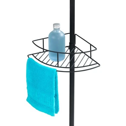 Wenko Teleskop-Duschregal Dolcedo Aus Edelstahl 31 X 23 X 275 Cm Schwarz-Matt 4 Wenko Teleskop-Duschregal Dolcedo Aus Edelstahl 31 X 23 X 275 Cm Schwarz-Matt – Bild 2