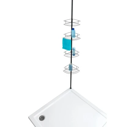 Wenko Teleskop-Duschregal Dolcedo Aus Edelstahl 31 X 23 X 275 Cm Schwarz-Matt 5 Wenko Teleskop-Duschregal Dolcedo Aus Edelstahl 31 X 23 X 275 Cm Schwarz-Matt – Bild 3