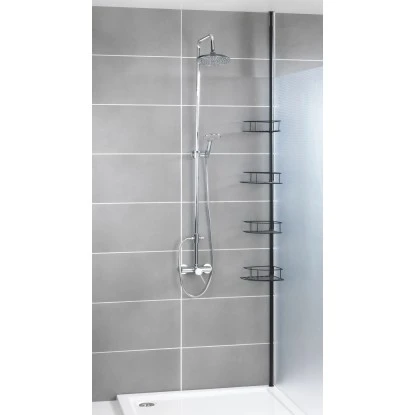 Wenko Teleskop-Duschregal Dolcedo Aus Edelstahl 31 X 23 X 275 Cm Schwarz-Matt 9 Wenko Teleskop-Duschregal Dolcedo Aus Edelstahl 31 X 23 X 275 Cm Schwarz-Matt – Bild 7