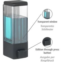 Wenko Desinfektionsmittelspender Istres 320 Ml Schwarz 13 Wenko Desinfektionsmittelspender Istres 320 Ml Schwarz -Wenko 4008838335253 1068 AI 03