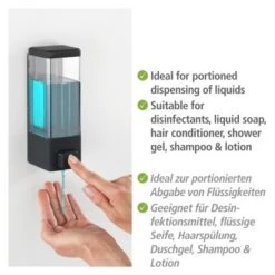 Wenko Desinfektionsmittelspender Istres 320 Ml Schwarz 14 Wenko Desinfektionsmittelspender Istres 320 Ml Schwarz -Wenko 4008838335253 1068 AI 04