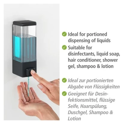 Wenko Desinfektionsmittelspender Istres 320 Ml Schwarz 6 Wenko Desinfektionsmittelspender Istres 320 Ml Schwarz – Bild 4