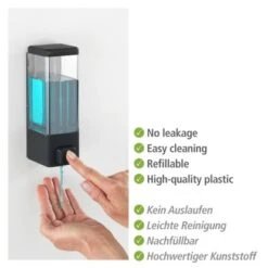 Wenko Desinfektionsmittelspender Istres 320 Ml Schwarz 16 Wenko Desinfektionsmittelspender Istres 320 Ml Schwarz -Wenko 4008838335253 1068 AI 06