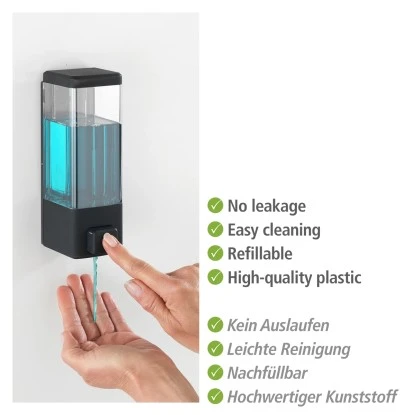 Wenko Desinfektionsmittelspender Istres 320 Ml Schwarz 8 Wenko Desinfektionsmittelspender Istres 320 Ml Schwarz – Bild 6