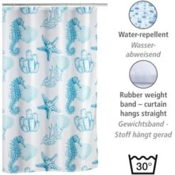 Wenko Anti-Schimmel Duschvorhang Lagoa Polyester 180 Cm X 200 Cm 10 Wenko Anti-Schimmel Duschvorhang Lagoa Polyester 180 Cm X 200 Cm -Wenko 4008838347539 1068 03