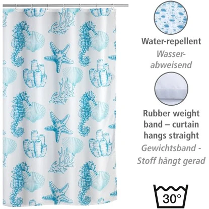 Wenko Anti-Schimmel Duschvorhang Lagoa Polyester 180 Cm X 200 Cm 5 Wenko Anti-Schimmel Duschvorhang Lagoa Polyester 180 Cm X 200 Cm – Bild 3