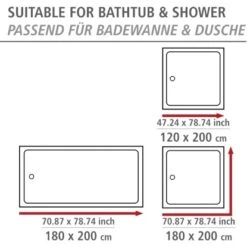 Wenko Anti-Schimmel Duschvorhang Lagoa Polyester 180 Cm X 200 Cm 11 Wenko Anti-Schimmel Duschvorhang Lagoa Polyester 180 Cm X 200 Cm -Wenko 4008838347539 1068 04