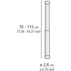 Wenko Teleskop-Duschvorhangstange Luz Ausziehbar Rostfrei 70 Cm - 115 Cm Weiß 12 Wenko Teleskop-Duschvorhangstange Luz Ausziehbar Rostfrei 70 Cm - 115 Cm Weiß -Wenko 4008838350331 1068 04