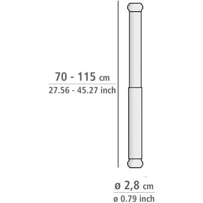 Wenko Teleskop-Duschvorhangstange Luz Ausziehbar Rostfrei 70 Cm - 115 Cm Weiß 6 Wenko Teleskop-Duschvorhangstange Luz Ausziehbar Rostfrei 70 Cm - 115 Cm Weiß – Bild 4