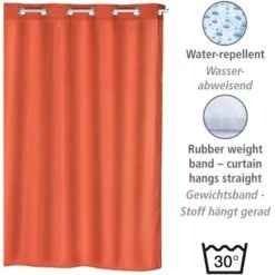 Wenko Duschvorhang Comfort Flex Terracotta Polyester 180 Cm X 200 Cm Waschbar -Wenko 4008838351451 1068 03