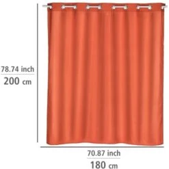 Wenko Duschvorhang Comfort Flex Terracotta Polyester 180 Cm X 200 Cm Waschbar -Wenko 4008838351451 1068 05