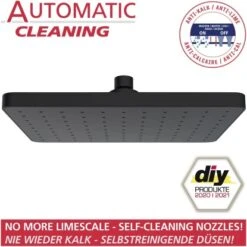 Wenko Kopfbrause ABS Kunststoff 17 X 25 Cm Schwarz -Wenko 4008838355442 1068 AI 04