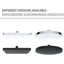 Wenko Kopfbrause ABS Kunststoff 17 X 25 Cm Schwarz -Wenko 4008838355442 1068 AI 05