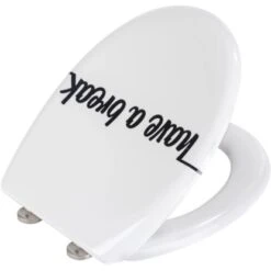 Wenko WC-Sitz Have A Break Mit Absenkautomatik Weiß-Schwarz -Wenko 4008838359662 1068 S 03