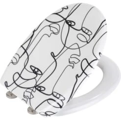 Wenko WC-Sitz Faces Mit Absenkautomatik Weiß-Schwarz -Wenko 4008838360484 1068 S 03