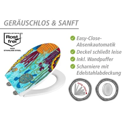 Wenko WC-Sitz Under Water Rollin'Art Mit Absenkautomatik Bunt 8 Wenko WC-Sitz Under Water Rollin'Art Mit Absenkautomatik Bunt – Bild 6