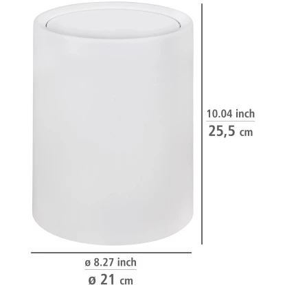 Wenko Schwingdeckeleimer Atri Weiß 6 L 6 Wenko Schwingdeckeleimer Atri Weiß 6 L – Bild 4