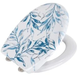 Wenko WC-Sitz Catala Mit Absenkautomatik Weiß-Blau 7 Wenko WC-Sitz Catala Mit Absenkautomatik Weiß-Blau -Wenko 4008838369319 1068 S 03
