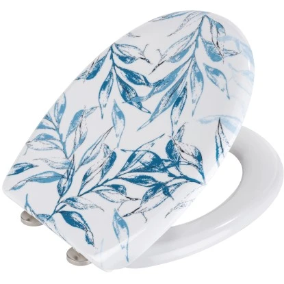 Wenko WC-Sitz Catala Mit Absenkautomatik Weiß-Blau 5 Wenko WC-Sitz Catala Mit Absenkautomatik Weiß-Blau – Bild 3