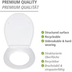 Wenko Premium WC-Sitz Grey Marble Aus Duroplast Mit Absenkautomatik 13 Wenko Premium WC-Sitz Grey Marble Aus Duroplast Mit Absenkautomatik -Wenko 4008838370889 1068 04