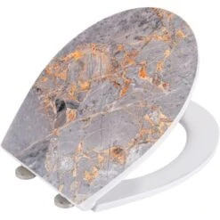 Wenko Premium WC-Sitz Grey Marble Aus Duroplast Mit Absenkautomatik 17 Wenko Premium WC-Sitz Grey Marble Aus Duroplast Mit Absenkautomatik -Wenko 4008838370889 1068 08
