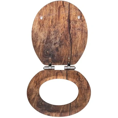 Wenko WC-Sitz Rustic Mit Absenkautomatik Braun 4 Wenko WC-Sitz Rustic Mit Absenkautomatik Braun – Bild 2