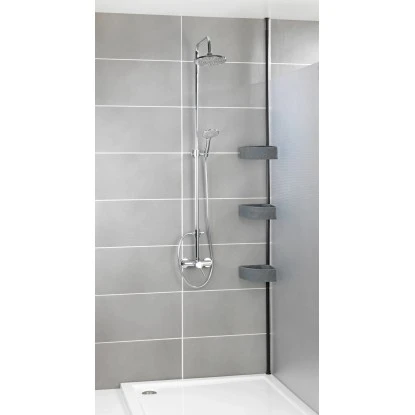 Wenko Teleskop-Eckregal Villata Mit 3 Körben 28 X 20,5 X 275 Cm Schwarz-Grau 13 Wenko Teleskop-Eckregal Villata Mit 3 Körben 28 X 20,5 X 275 Cm Schwarz-Grau – Bild 11