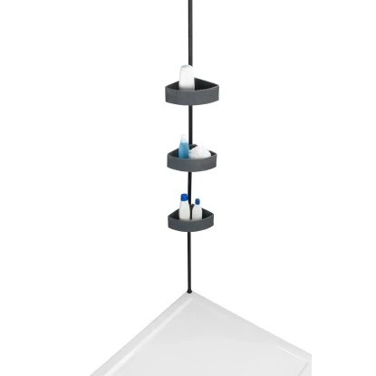 Wenko Teleskop-Eckregal Villata Mit 3 Körben 28 X 20,5 X 275 Cm Schwarz-Grau 7 Wenko Teleskop-Eckregal Villata Mit 3 Körben 28 X 20,5 X 275 Cm Schwarz-Grau – Bild 5