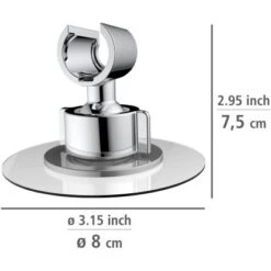 Wenko Duschkopfhalter 360° Befestigen Ohne Bohren Ø 8 X 7,5 Cm Chrom -Wenko 4008838388181 1068 VM 01