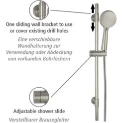 Wenko Brauseset Young 66 Cm Edelstahl -Wenko 4008838404195 1068 AI 11
