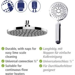 Wenko Duschsystem Young Eco Inkl. 2 Wasserspar-Regulatoren 31 Wenko Duschsystem Young Eco Inkl. 2 Wasserspar-Regulatoren -Wenko 4008838404287 1068 AI 02