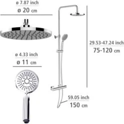 Wenko Duschsystem Young Eco Inkl. 2 Wasserspar-Regulatoren 29 Wenko Duschsystem Young Eco Inkl. 2 Wasserspar-Regulatoren -Wenko 4008838404287 1068 VM 02
