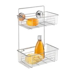 Wenko Vacuum-Loc Wandregal Bari Chrom 2 Etagen -Wenko 417829 1068 picture 3