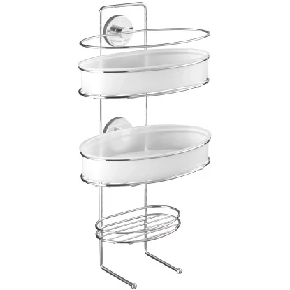 Wenko Vacuum-Loc Duschdiener Milazzo Chrom-Weiß 3 Wenko Vacuum-Loc Duschdiener Milazzo Chrom-Weiß