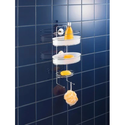 Wenko Vacuum-Loc Duschdiener Milazzo Chrom-Weiß 7 Wenko Vacuum-Loc Duschdiener Milazzo Chrom-Weiß – Bild 5