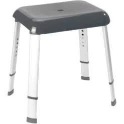 Wenko Duschhocker Secura Premium Anthrazit Höhenverstellbar