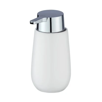 Wenko Seifenspender Badi0.32 L Keramik 9,5 X 16 X 8 Cm Weiß 4 Wenko Seifenspender Badi0.32 L Keramik 9,5 X 16 X 8 Cm Weiß – Bild 2