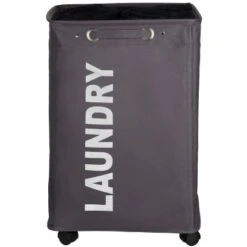 Wenko Wäschesammler Quadro Grau 79 L