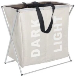 Wenko Wäschesammler Duo Beige 120 L