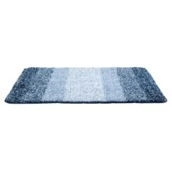 Wenko Badteppich Luso Blau Polyester, 60 X 90 Cm, Blau