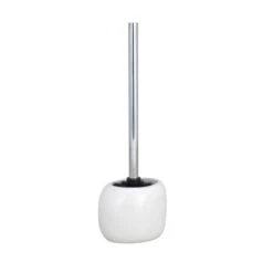 Wenko WC-Garnitur Pebble Stone Polyresin White