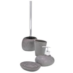 Wenko Zahnputzbecher Pebble Stone Grey Polyresin 7 Wenko Zahnputzbecher Pebble Stone Grey Polyresin -Wenko 575290 picture 1