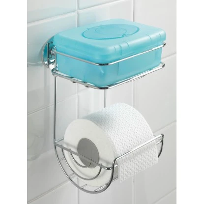 Wenko WC-Papierhalter Turbo-Loc Befestigen Ohne Bohren Chrom M. Ablage 4 Wenko WC-Papierhalter Turbo-Loc Befestigen Ohne Bohren Chrom M. Ablage – Bild 2