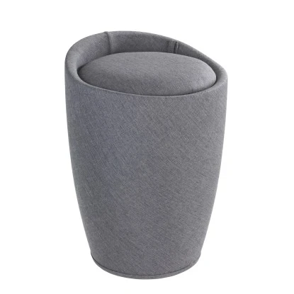 Wenko Badhocker Candy Inkl. Wäschesack Grau Leinenoptik 4 Wenko Badhocker Candy Inkl. Wäschesack Grau Leinenoptik – Bild 2